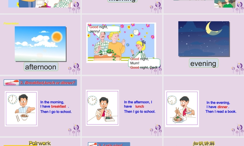 三年级英语下册 Unit 3 Food and Meals Lesson 16 Breakfast，Lunch and Dinner课件 冀教版（三起）-冀教版小学三年级下册英语课件