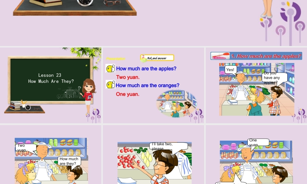 三年级英语下册 Unit 4 Food and Restaurants Lesson 23 How Much Are They课件 冀教版（三起）-冀教版小学三年级下册英语课件