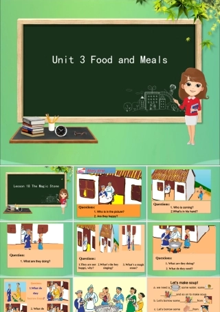 三年级英语下册 Unit 3 Food and Meals Lesson 18 The Magic Stone课件 冀教版（三起）-冀教版小学三年级下册英语课件