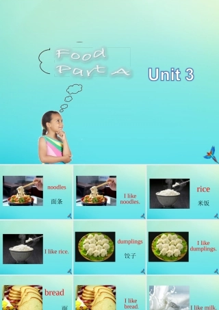 三年级英语下册 Unit 3 Food Part A课件1 闽教版（三起）-闽教版小学三年级下册英语课件