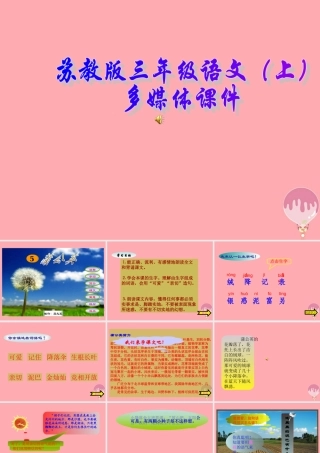 三年级语文上册 第8课 蒲公英课件 苏教版-苏教版小学三年级上册语文课件