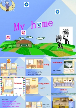 三年级英语下册《My home》课件 人教新起点-人教新起点小学三年级下册英语课件