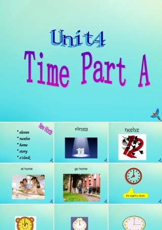 三年级英语下册 Unit 4 Time Part A课件2 闽教版（三起）-闽教版小学三年级下册英语课件