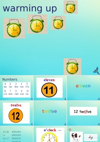 三年级英语下册 Unit 4 Time Part A课件3 闽教版（三起）-闽教版小学三年级下册英语课件