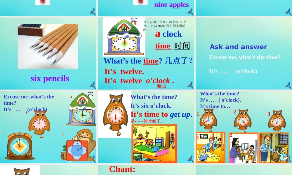 三年级英语下册 Unit 4 Time Part B课件1 闽教版（三起）-闽教版小学三年级下册英语课件