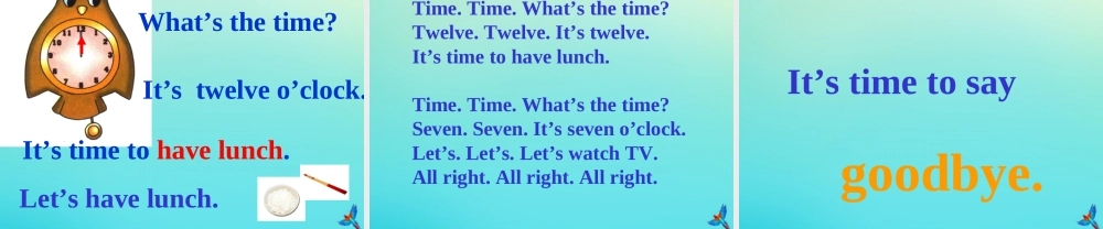 三年级英语下册 Unit 4 Time Part B课件1 闽教版（三起）-闽教版小学三年级下册英语课件