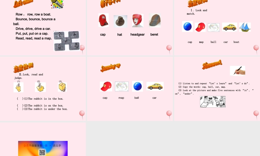 三年级英语下册 Unit 4 Where is my car B Let's learn  Let's do教学课件 人教PEP-人教PEP小学三年级下册英语课件