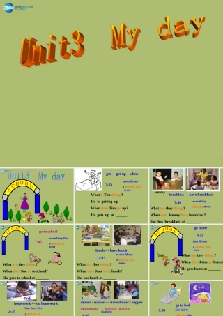 三年级英语下册《Unit 3 My day》课件2 深港朗文版