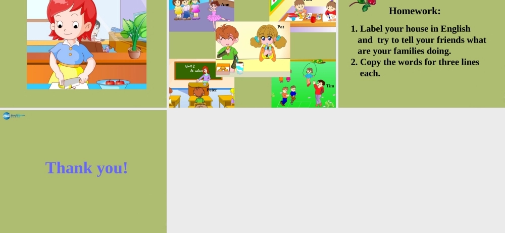 三年级英语下册《Unit 6 At home》课件2 深港朗文版