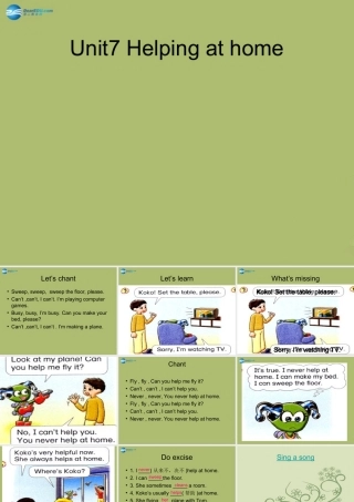 三年级英语下册《Unit 7 Helping at home》课件1 深港朗文版