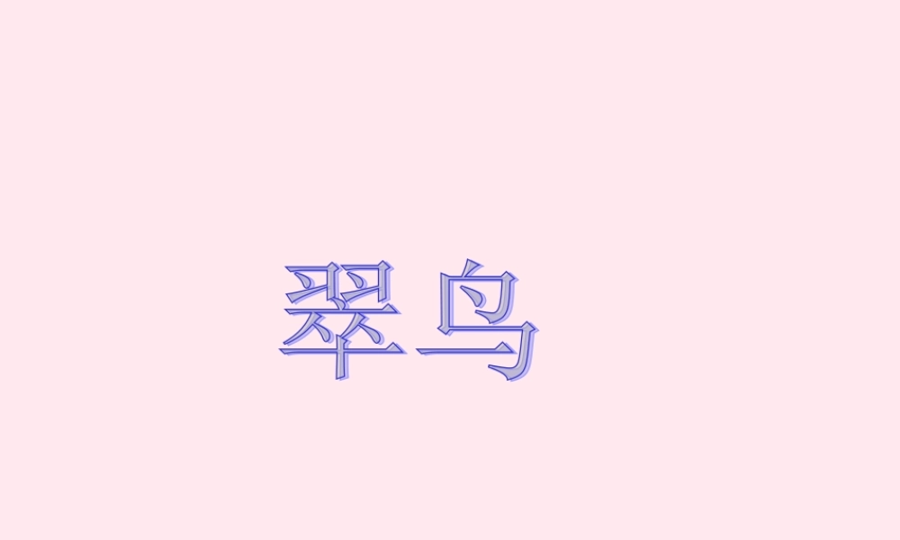 三年级语文上册 第七单元 25《翠鸟》课件 鲁教版-鲁教版小学三年级上册语文课件