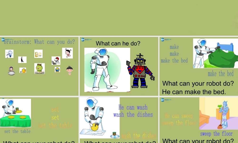 三年级英语下册《Unit 7 Helping at home》课件2 深港朗文版