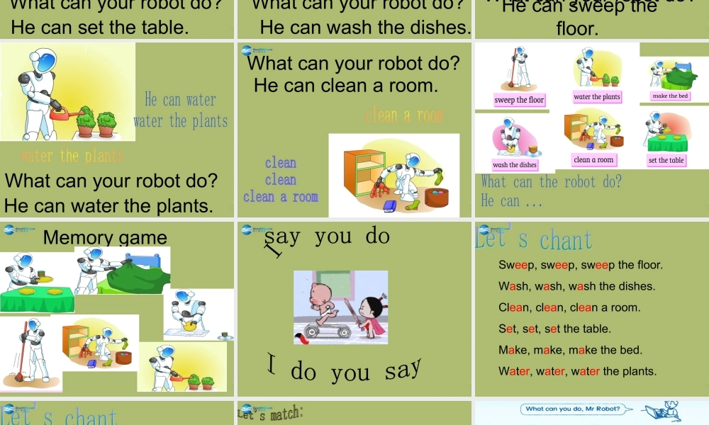 三年级英语下册《Unit 7 Helping at home》课件2 深港朗文版