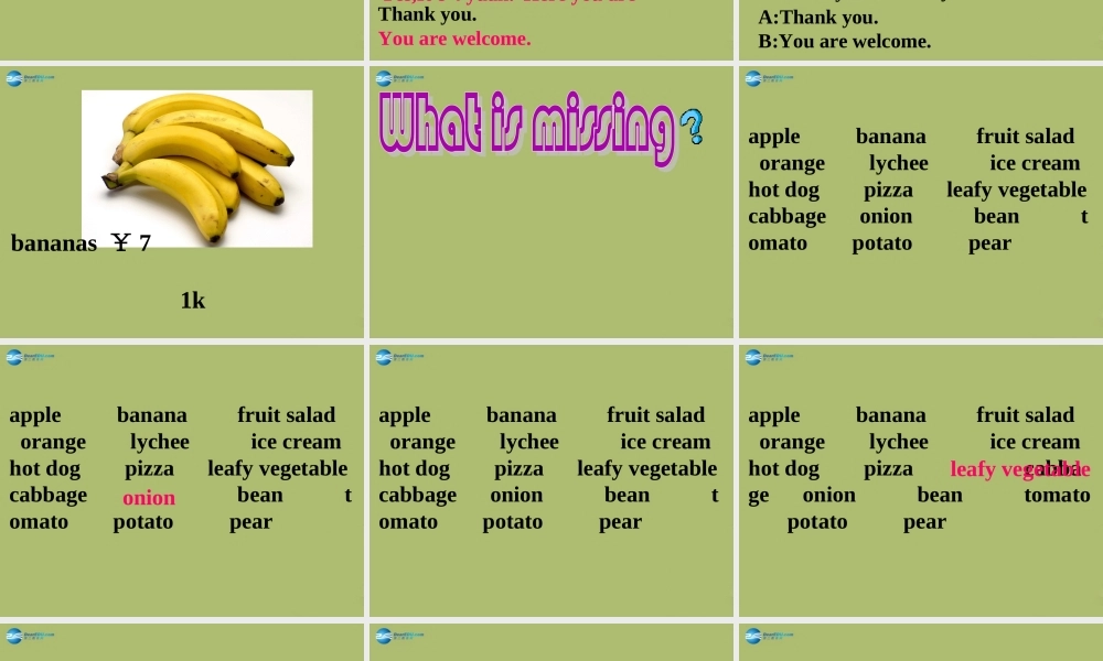 三年级英语下册《Unit 8 At the market》课件3 深港朗文版