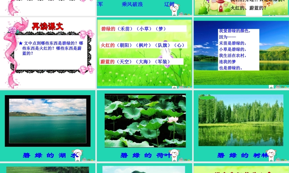 三年级语文上册 1 色彩《爱什么颜色》课件 北师大版