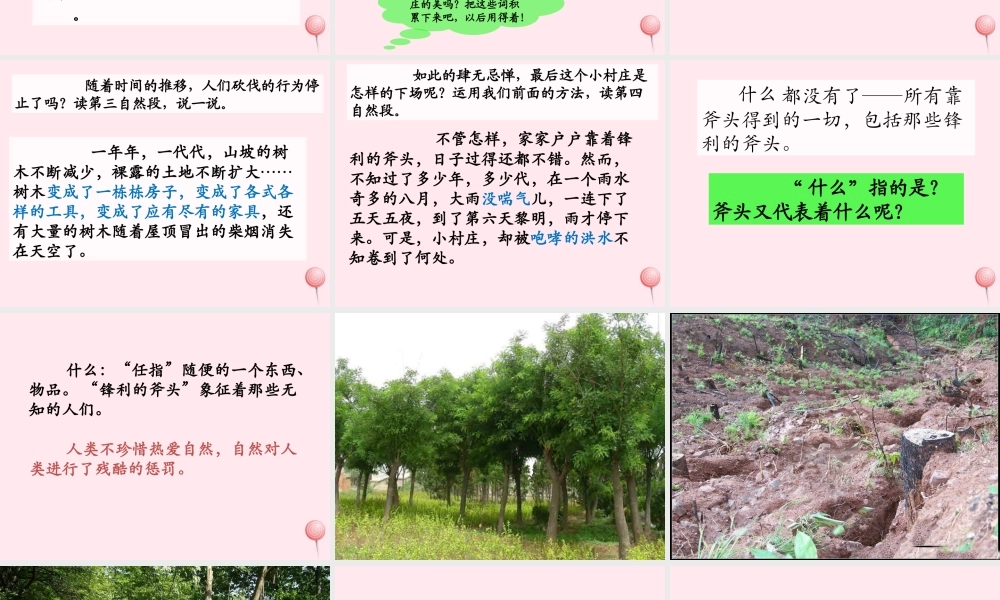 三年级语文上册 第七单元 27《一个小村庄的故事》优培课件 鲁教版-鲁教版小学三年级上册语文课件