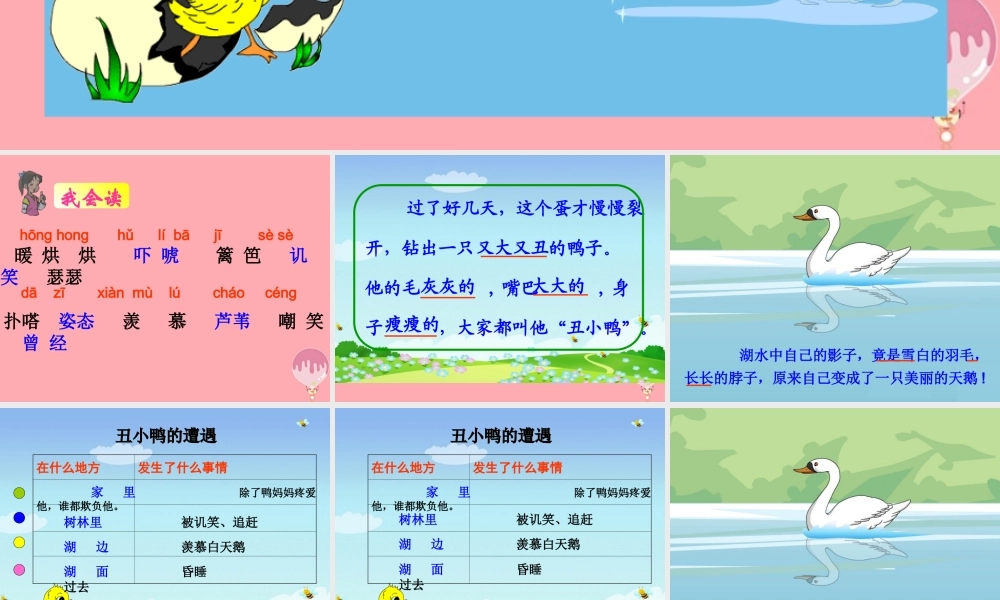 三年级语文上册 第七单元 丑小鸭课件5 湘教版-湘教版小学三年级上册语文课件