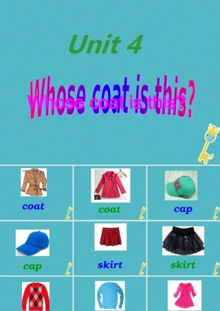 三年级英语下册 Unit 4 Whose Coat Is This part a课件 陕旅版-陕旅版小学三年级下册英语课件