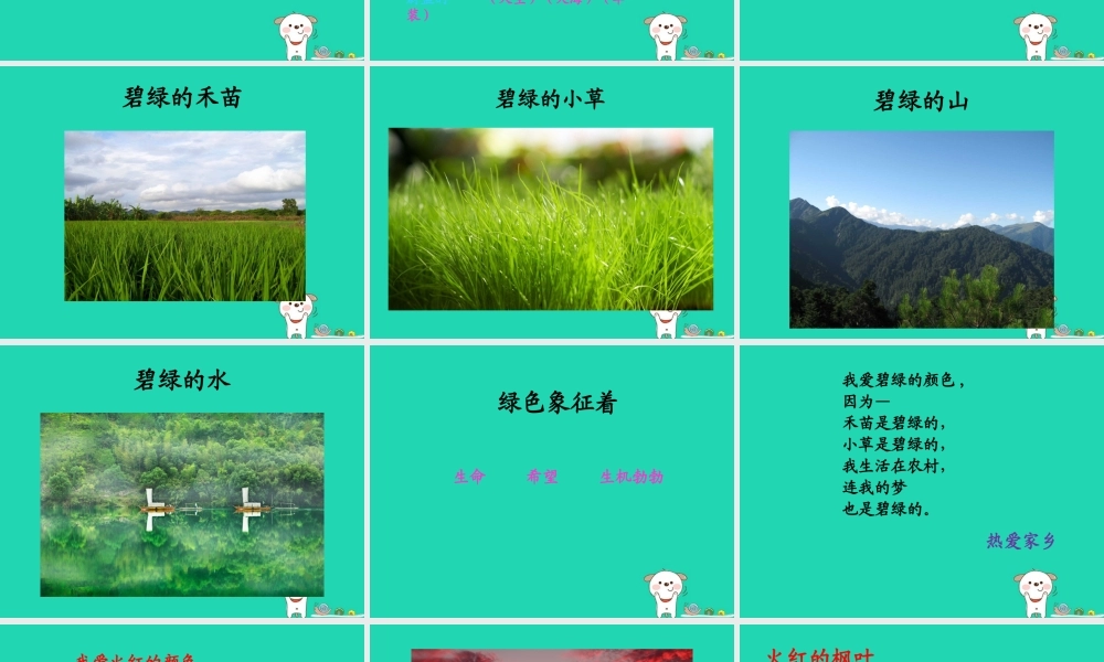 三年级语文上册 1《色彩》爱什么颜色课件2 北师大版-北师大版小学三年级上册语文课件