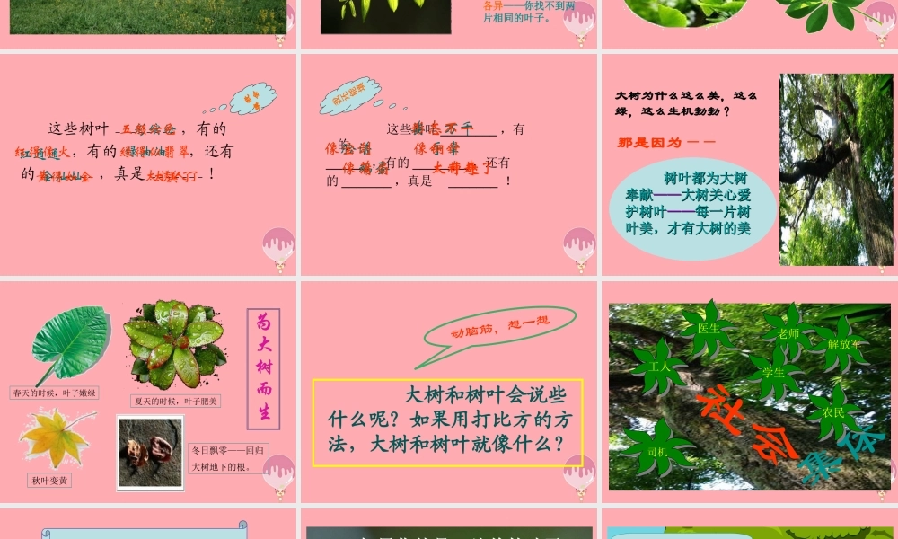 三年级语文上册 第4课 做一片美的叶子课件 苏教版-苏教版小学三年级上册语文课件