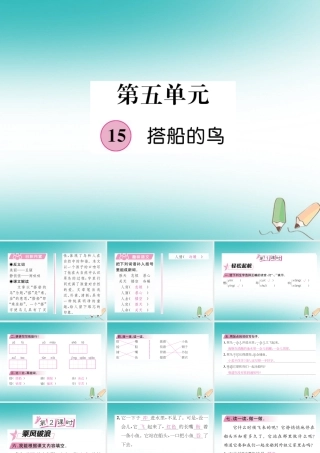 三年级语文上册 第5单元 15 搭船的鸟课件 新人教版-新人教版小学三年级上册语文课件