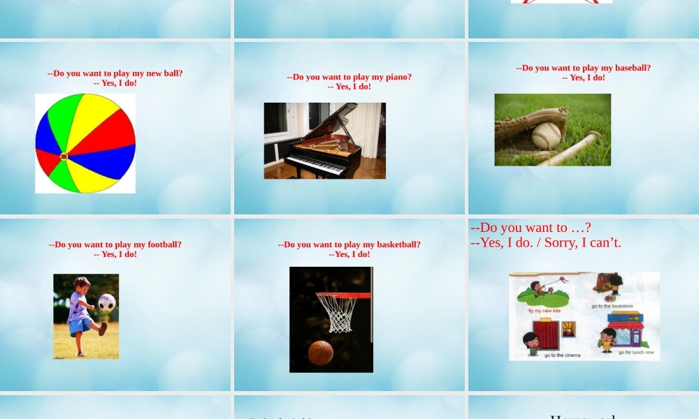 三年级英语下册 Unit 5 Children’s Day Lesson 15课件 北京课改版-北京课改版小学三年级下册英语课件