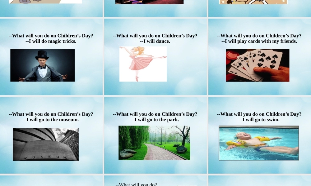 三年级英语下册 Unit 5 Children’s Day Lesson 16课件 北京课改版-北京课改版小学三年级下册英语课件