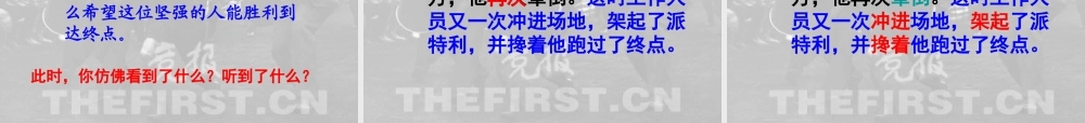 三年级语文上册 第七单元 一次著名的冲刺课件1 鄂教版-鄂教版小学三年级上册语文课件