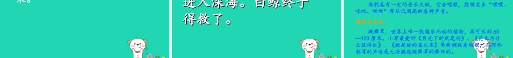 三年级语文上册 2《声音》喜爱音乐的白鲸课件2 北师大版-北师大版小学三年级上册语文课件