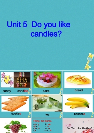三年级英语下册 Unit 5 Do You Like Candies课件1 陕旅版-陕旅版小学三年级下册英语课件