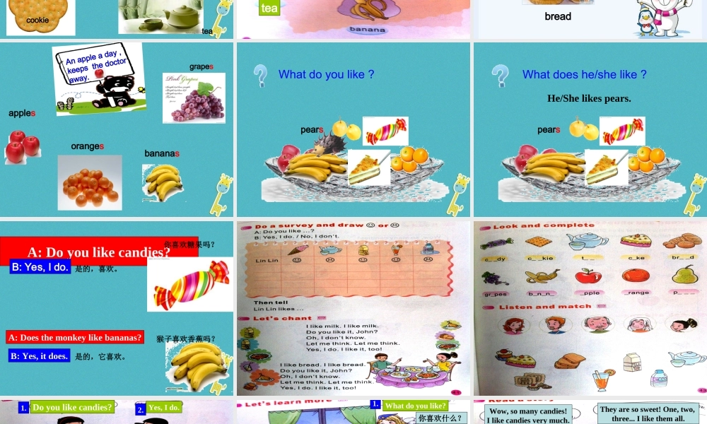 三年级英语下册 Unit 5 Do You Like Candies课件3 陕旅版-陕旅版小学三年级下册英语课件
