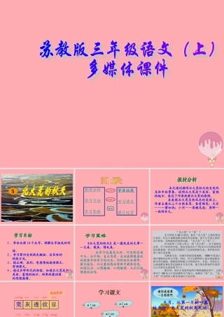 三年级语文上册 第5课 北大荒的秋天课件 苏教版-苏教版小学三年级上册语文课件