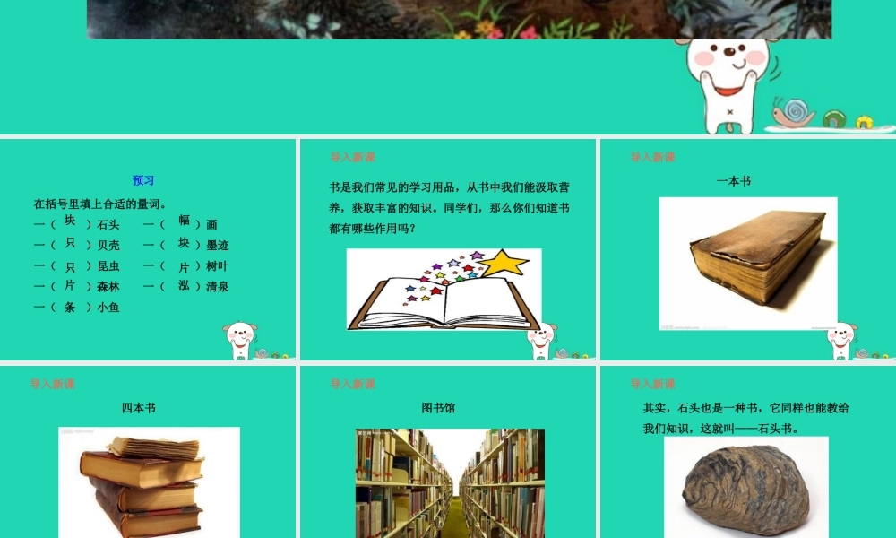 三年级语文上册 第6单元 17 石头书（第1课时）课件 苏教版-苏教版小学三年级上册语文课件