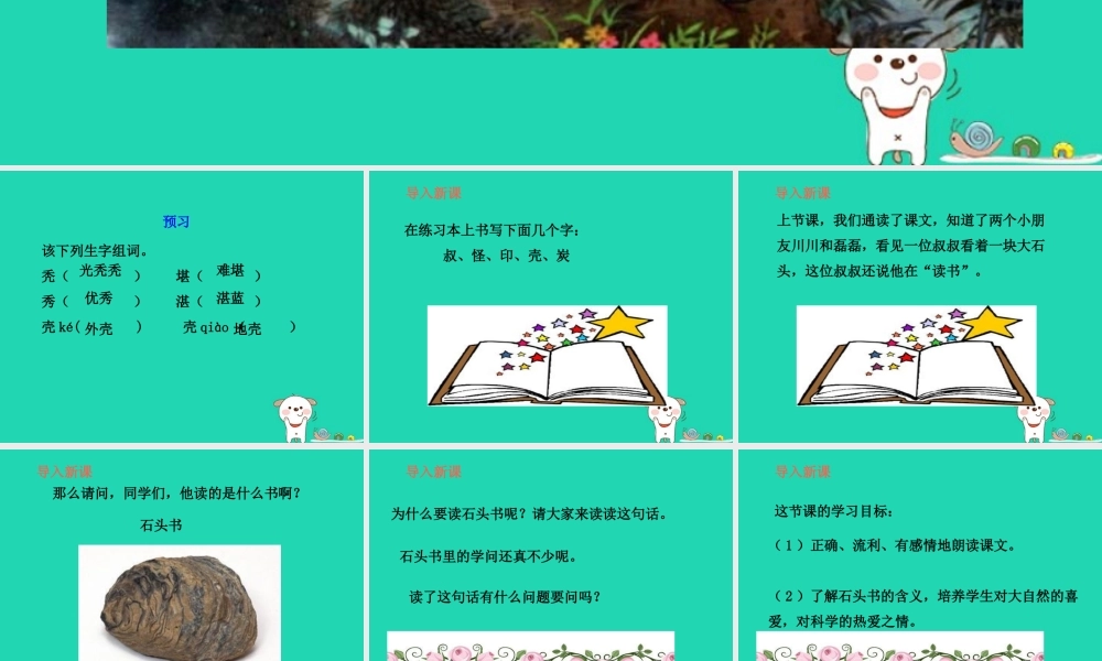 三年级语文上册 第6单元 17 石头书（第2课时）课件 苏教版-苏教版小学三年级上册语文课件