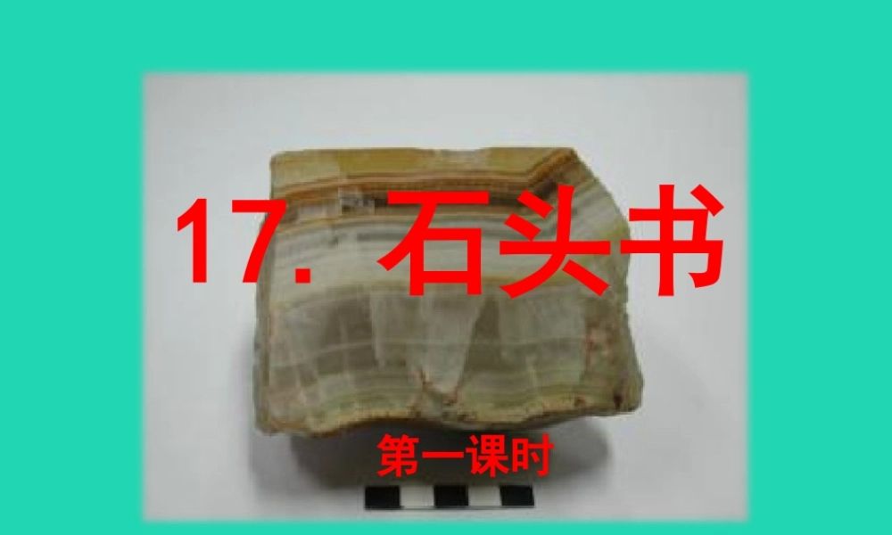 三年级语文上册 第6单元 17石头书（第1课时）课件 苏教版-苏教版小学三年级上册语文课件