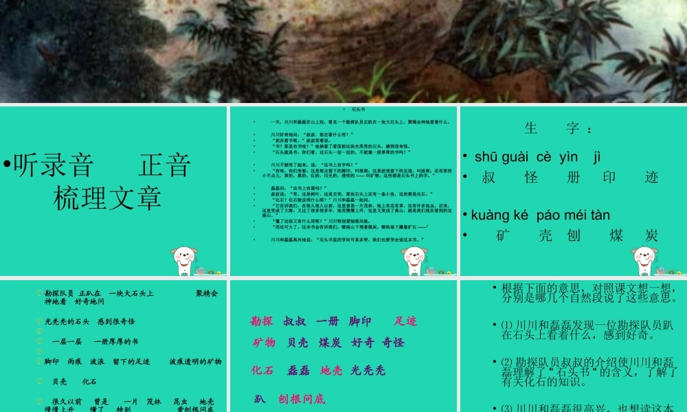 三年级语文上册 第6单元 17石头书课件 苏教版-苏教版小学三年级上册语文课件