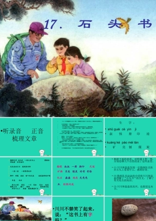 三年级语文上册 第6单元 17石头书课件 苏教版-苏教版小学三年级上册语文课件
