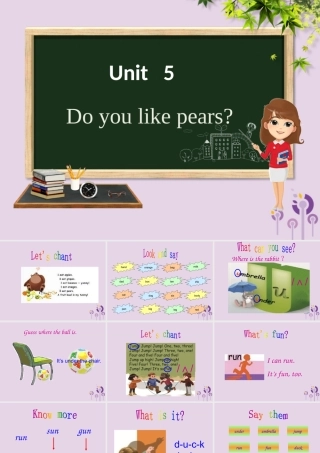 三年级英语下册 Unit 5 Do you like pears（第3课时）课件 人教PEP版-人教PEP小学三年级下册英语课件