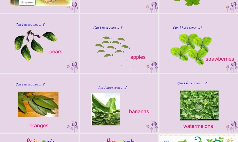 三年级英语下册 Unit 5 Do you like pears（第5课时）课件 人教PEP版-人教PEP小学三年级下册英语课件