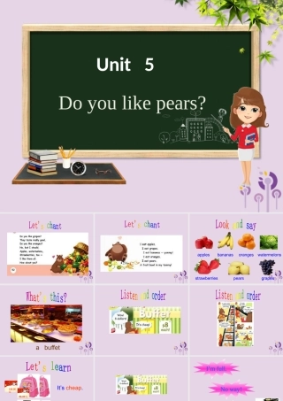 三年级英语下册 Unit 5 Do you like pears（第6课时）课件 人教PEP版-人教PEP小学三年级下册英语课件