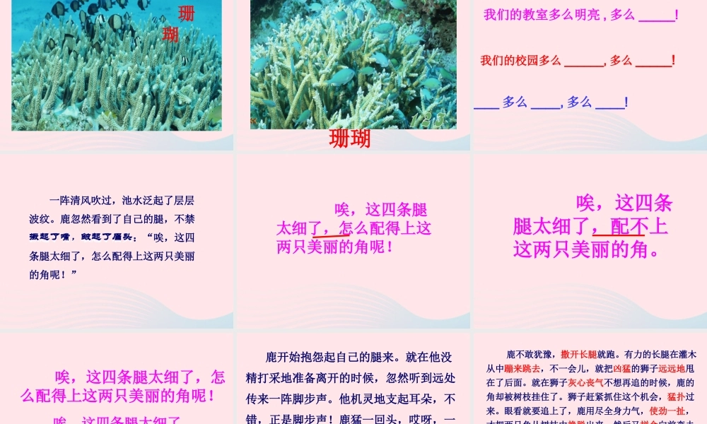 三年级语文上册 第七组 28《狮子和鹿》课堂教学课件2 新人教版-新人教版小学三年级上册语文课件