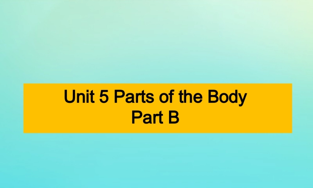 三年级英语下册 Unit 5 Parts of the Body Part B课件2 闽教版（三起）-闽教版小学三年级下册英语课件
