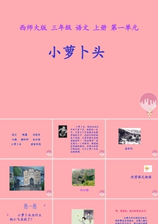 三年级语文上册 第一单元 小萝卜头课件1 西师大版-西师大版小学三年级上册语文课件