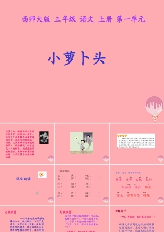 三年级语文上册 第一单元 小萝卜头课件2 西师大版-西师大版小学三年级上册语文课件