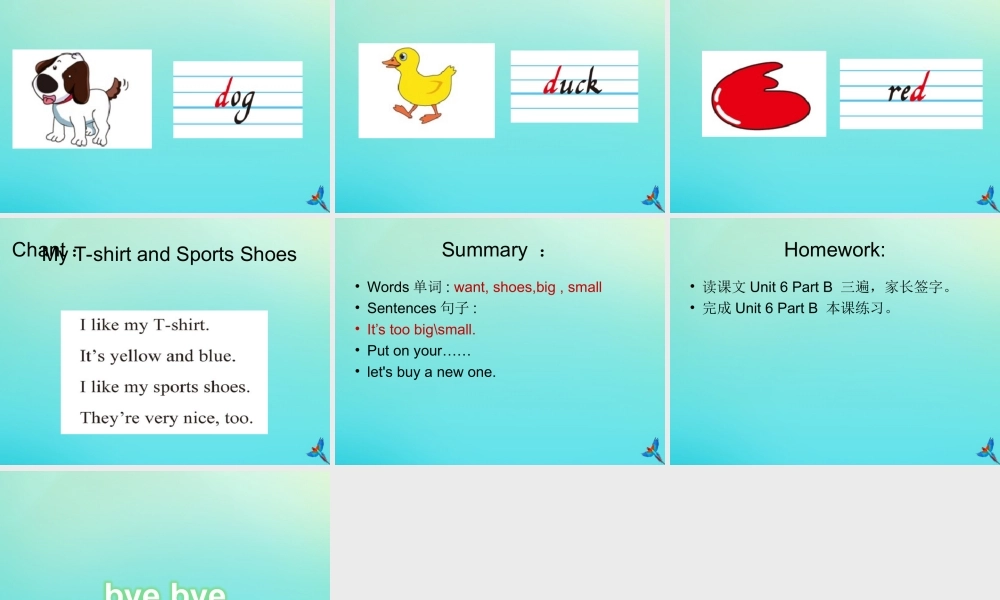 三年级英语下册 Unit 6 Clothes（1）Part B课件3 闽教版（三起）-闽教版小学三年级下册英语课件