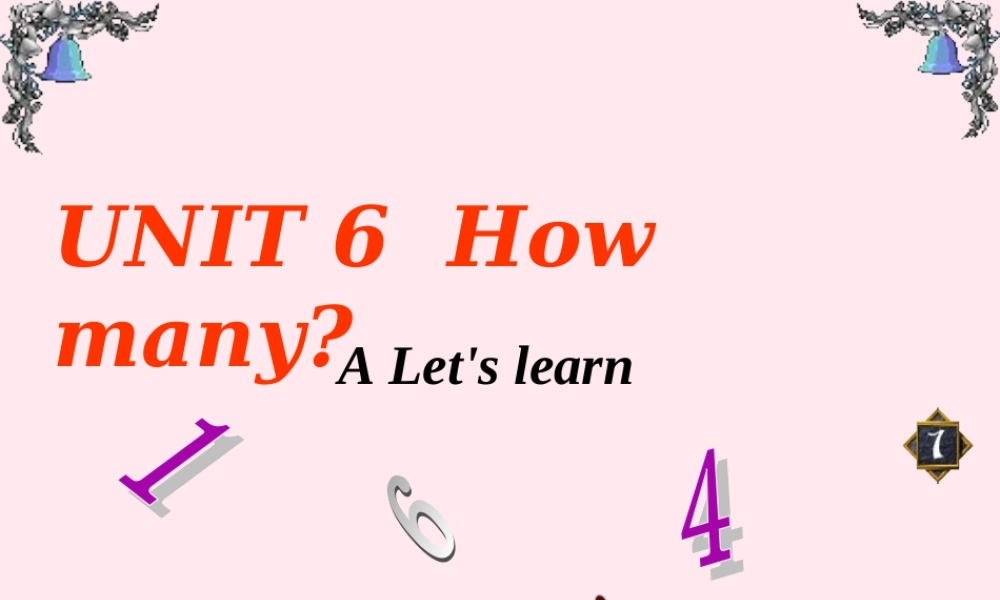 三年级英语下册 Unit 6 How many A Let's learn教学课件 人教PEP-人教PEP小学三年级下册英语课件