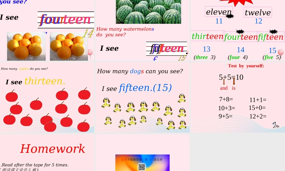 三年级英语下册 Unit 6 How many A Let's learn教学课件 人教PEP-人教PEP小学三年级下册英语课件