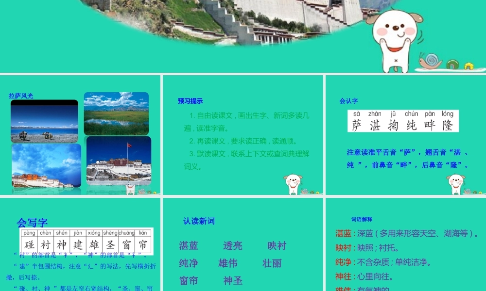 三年级语文上册 第三单元 8 拉萨的天空课件 鄂教版-鄂教版小学三年级上册语文课件