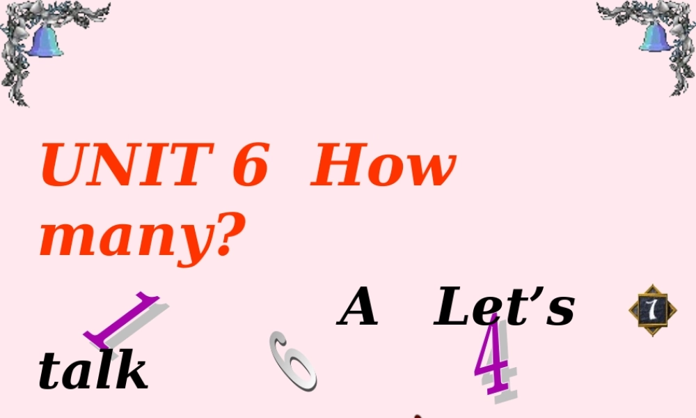 三年级英语下册 Unit 6 How many A Let's talk教学课件 人教PEP-人教PEP小学三年级下册英语课件