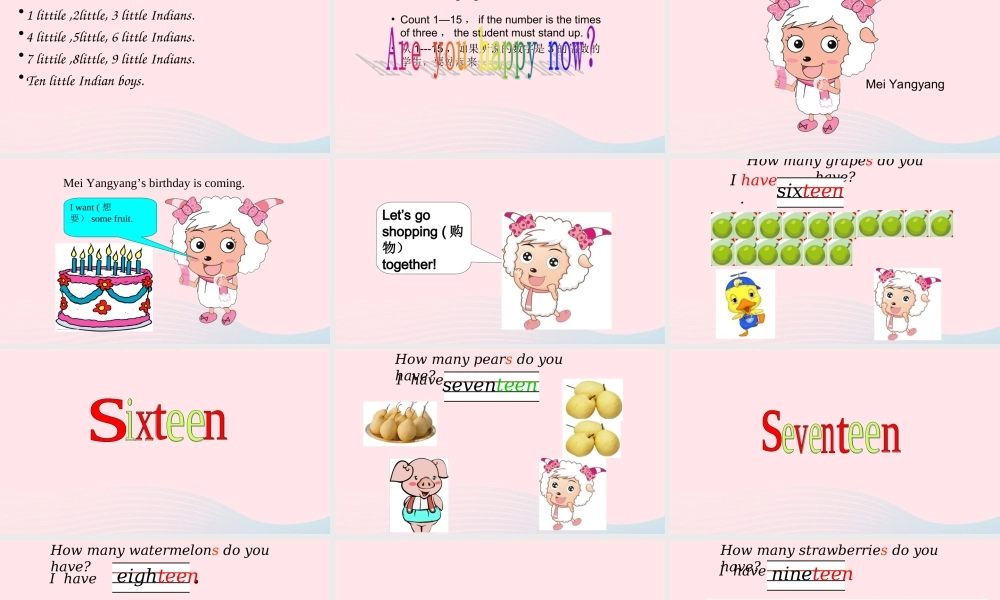 三年级英语下册 Unit 6 How many B Let's learn教学课件 人教PEP-人教PEP小学三年级下册英语课件